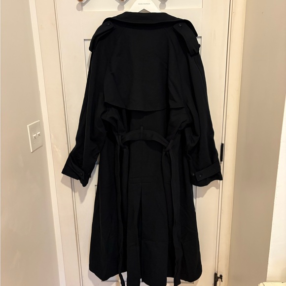 NWT SKIMS Black Boyfriend Trench Coat - Picture 4 of 11